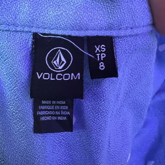 Volcom Sky Blue Mini Skirt with Dots - Picture 7 of 9